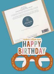 Greeting card –  Happy Birthday Glasses